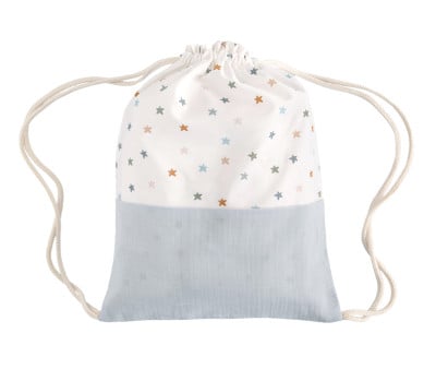 Mochila Saco Little Stars Blue Personalizable