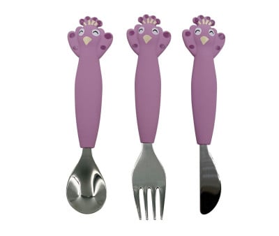 Set 3 Cubiertos Silicona Mrs. Peacock