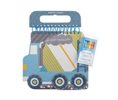 Cuaderno con Pegatinas y Crayones Construction