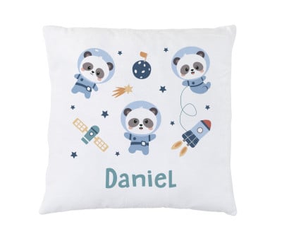 Cojín Personalizado Pandas in Space