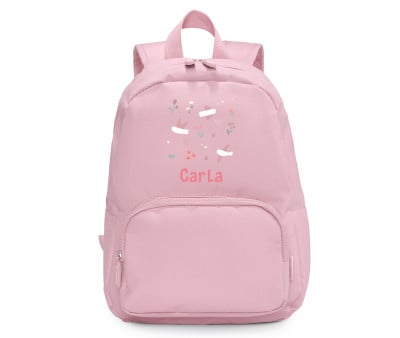 Zaino Solid Color Pink Personalizzato Blossom Birds