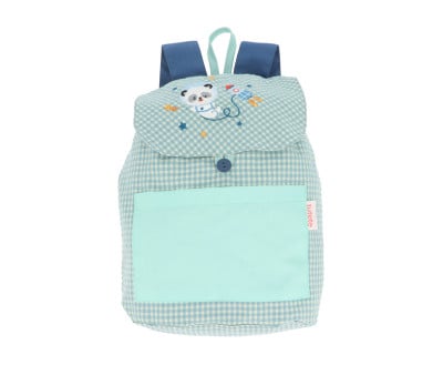 Zaino Piccolo Vichy Pandas in Space Personalizzabile