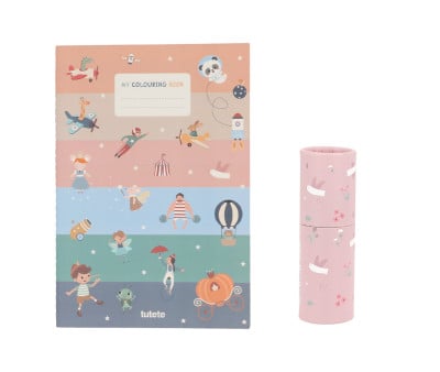 Coloring Book + Colored Pencils Blossom Birds