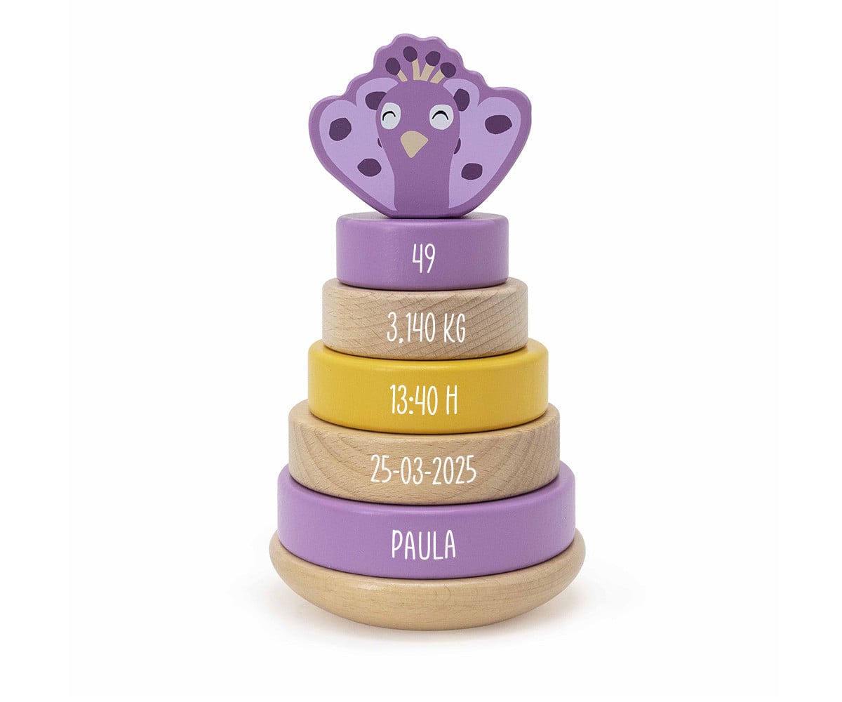 Torre Impilabile Mrs. Peacock Trixie Wood Personalizzabile