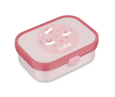Midi Lunch Box Campus Cool Blue + Etichetta Blossom Birds Personalizzata