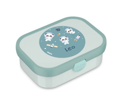 Midi Lunch Box Campus Cool Mint + Etichetta Pandas in Space Personalizzata