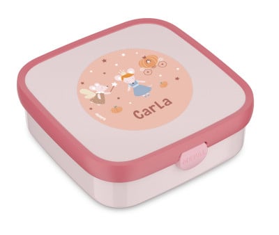 Bento Box Campus Grande Cool Pink + Etichetta Mouse Fairies Personalizzata
