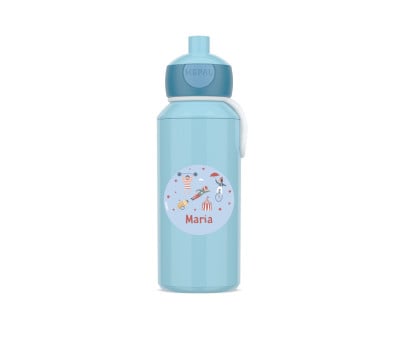 Borraccia Campus Pop-Up Cool Blue 400ml + Etichetta Circus Show Personalizzata