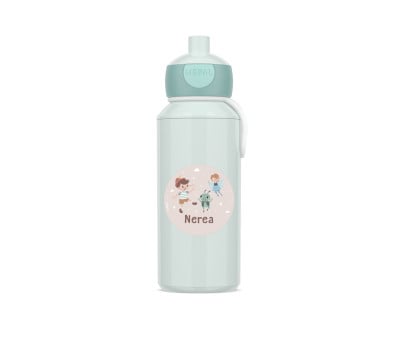 Borraccia Campus Pop-Up Cool Mint 400ml + Etichetta The Wooden Boy Personalizzata