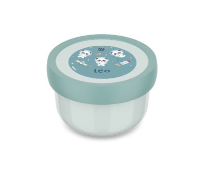 Box Frutta Tondo Campus Cool Mint + Etichetta Pandas in Space Personalizzata