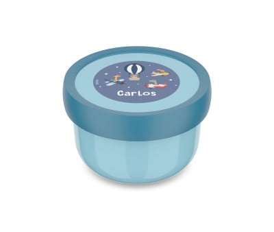 Box Frutta Tondo Campus Cool Blue + Etichetta Planes Personalizzata