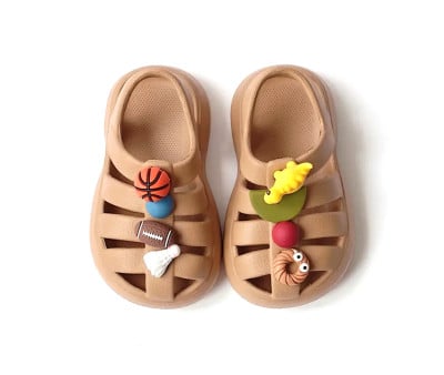 Sandali Leggeri Brown con Pin Intercambiabili