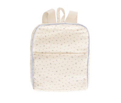 Mochila Flor Azul Personalizable
