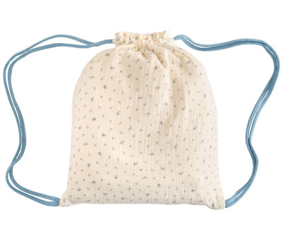 Mochila Saco Flor Azul Personalizable