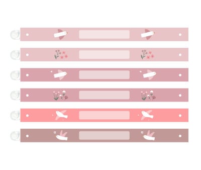 6 Appendi Biancheria Blossom Birds Personalizzabili a Biro