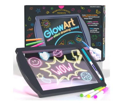 Pizarra de Dibujo Luminosa Glow Art Negra