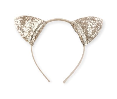 Cerchietto Glitter Gattino Argento