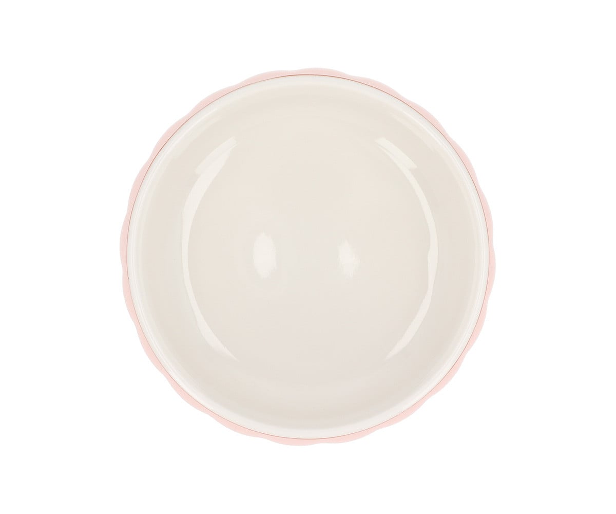 Bowl cerâmica com base de silicone antiderrapante Nude Rose
