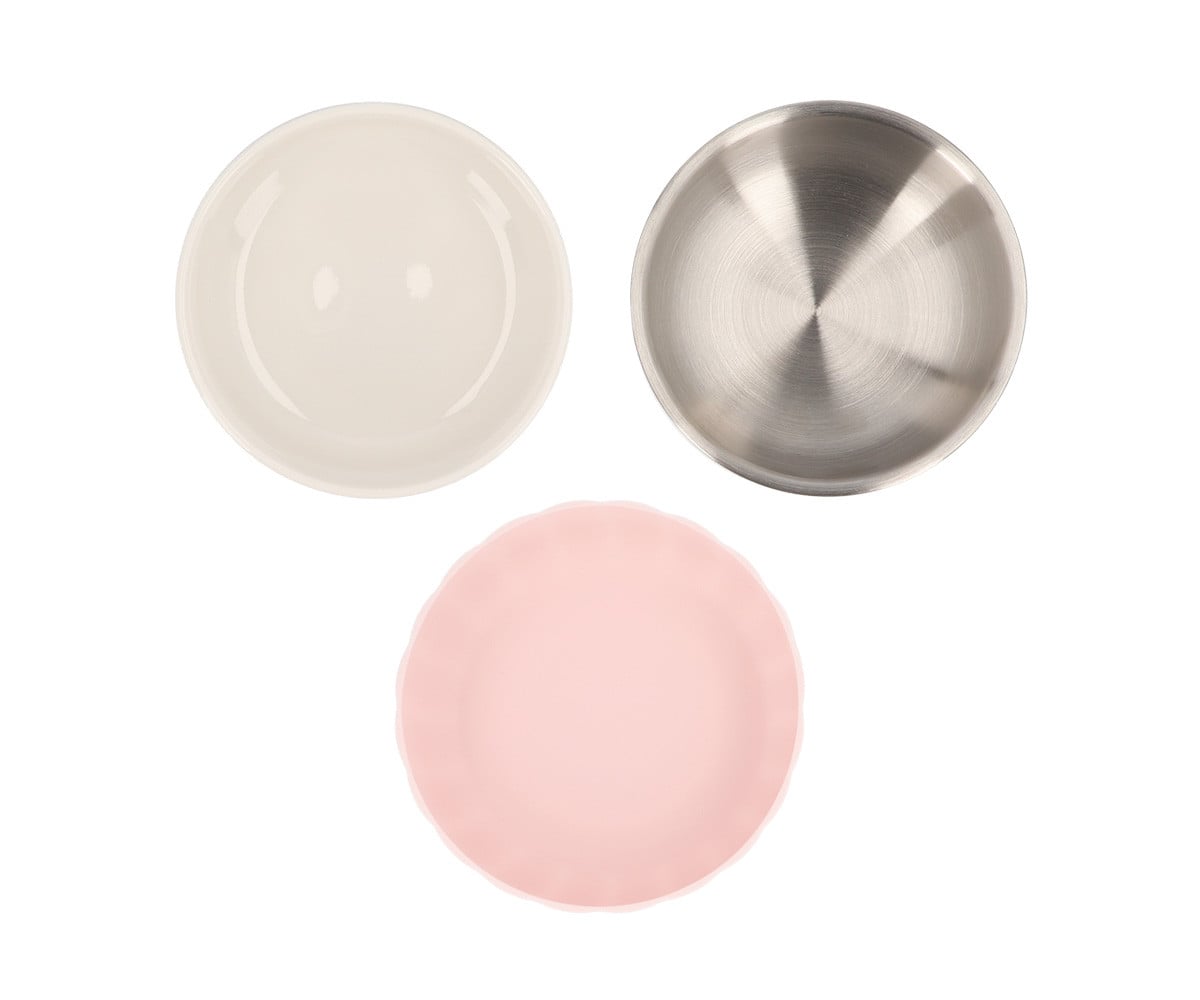 Bowl cerâmica com base de silicone antiderrapante Nude Rose