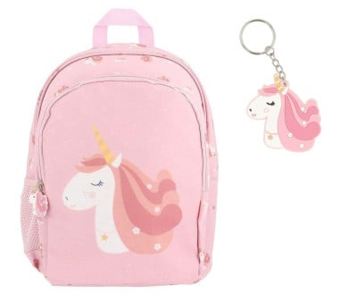Mochila Mediana Magical Unicorn  + Llavero Personalizable