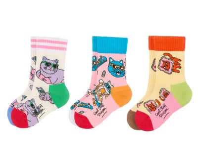 Pack 3 Paia di Calzini Cats