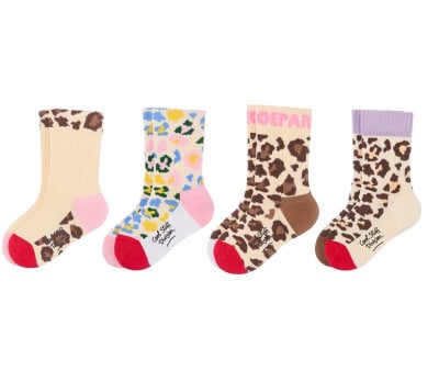 Pack 4 Paia di Calzini Leopard