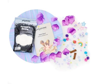 Kit sensorial com bandeja de unicórnio 